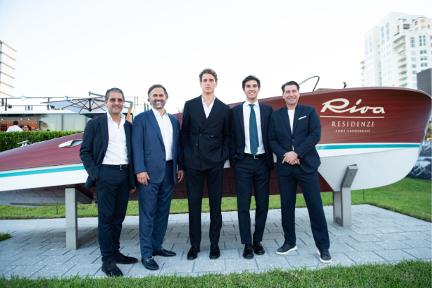 Riva Residenze executives and development partners at the Fort Lauderdale Sales Gallery opening during the 2026 Fort Lauderdale International Boat Show