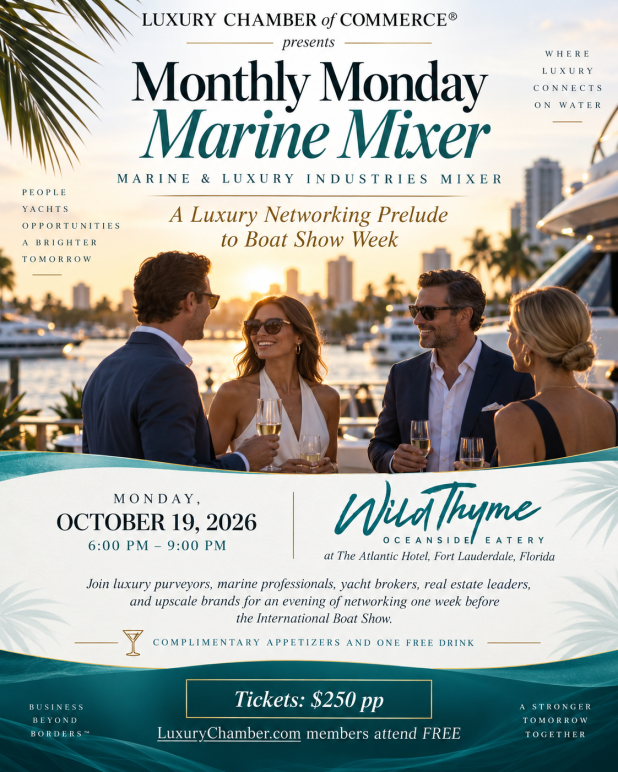 Monthly Moday Marine Mixer - A Luxury Chamber event in South Florida