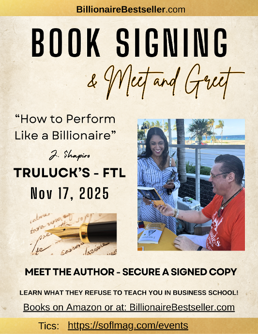 Author Jay Shapiro book signing, How to Perform Like a Billionaire