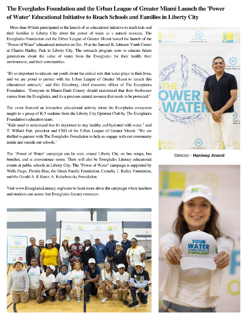 The Everglades Foundation - Power of Water Press Release - October 2022